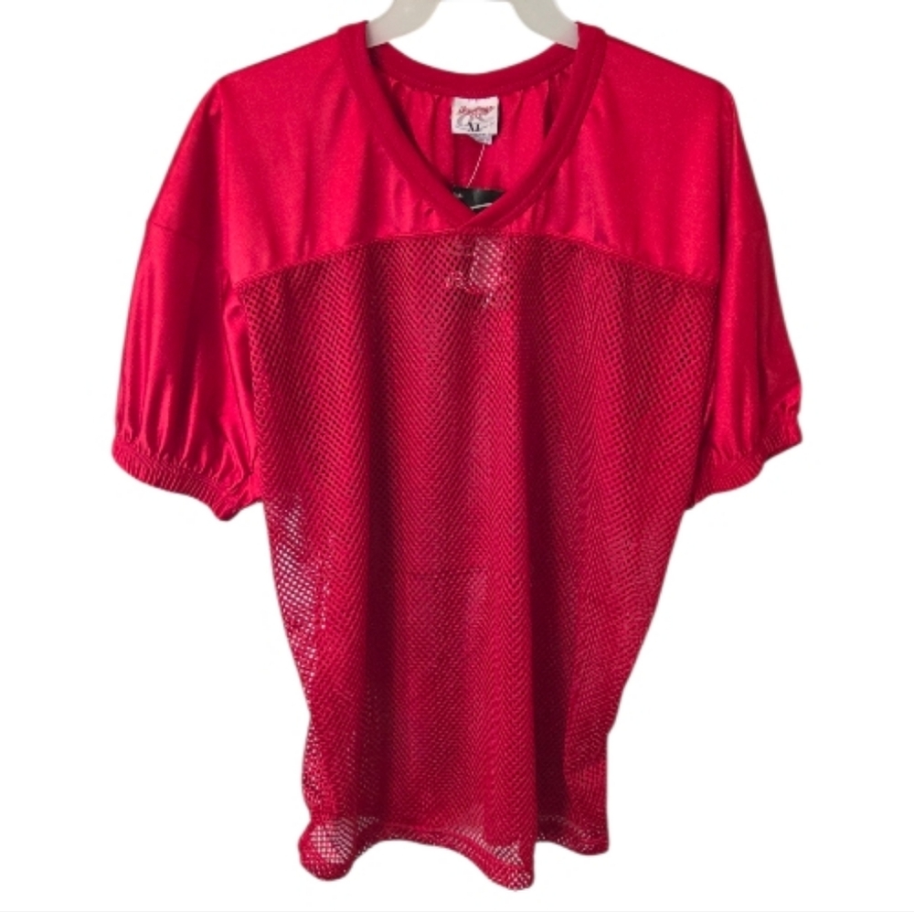 Rawlings Men’s Red Training Football Jersey -- Pinny – Size XL